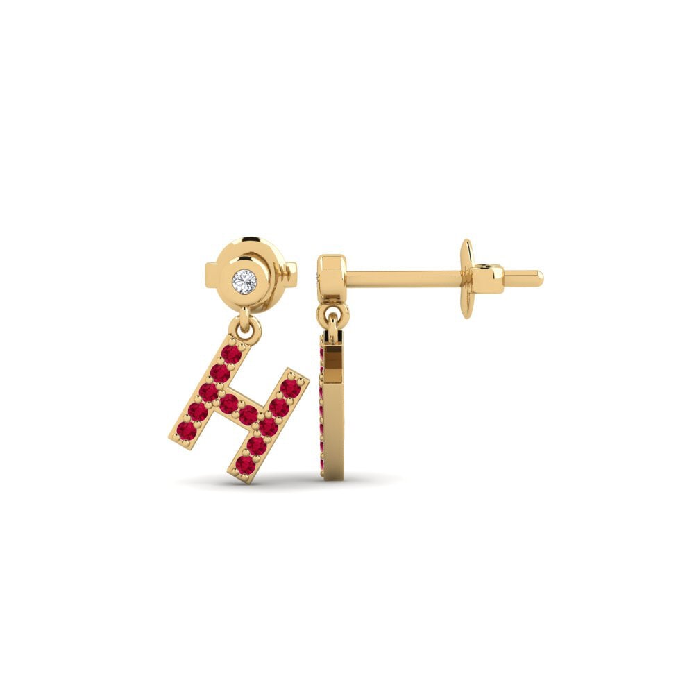 Ruby Women's Earring Jasorat - H
