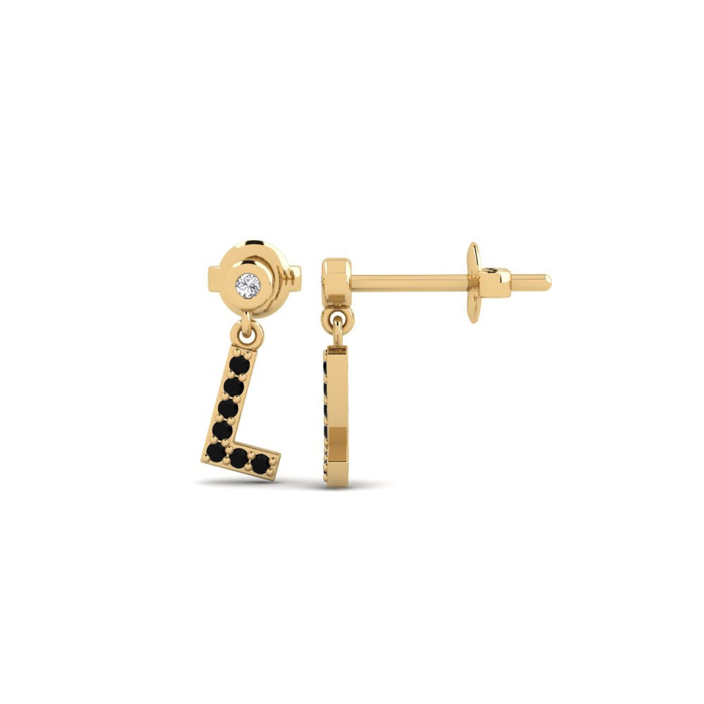 Black Sapphire Women's Earring Jasorat - L