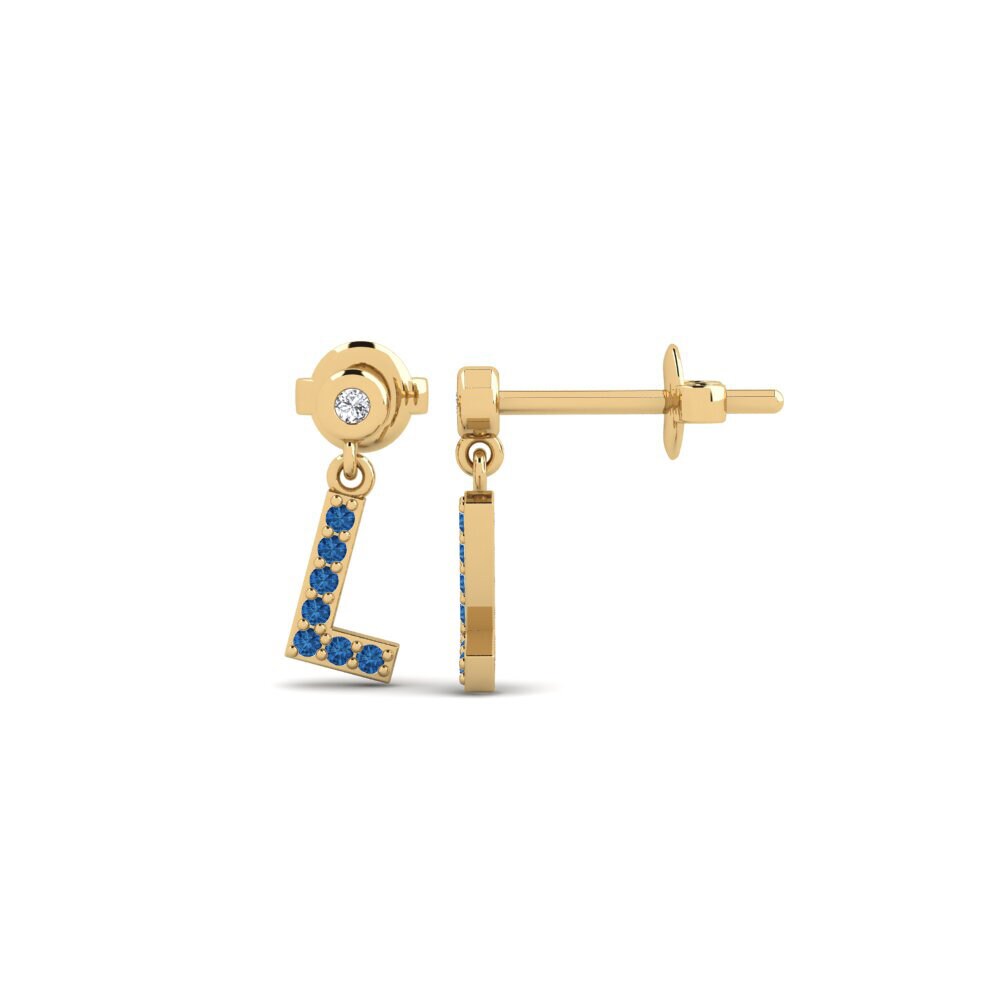 Dark Blue Zirconia Women's Earring Jasorat - L