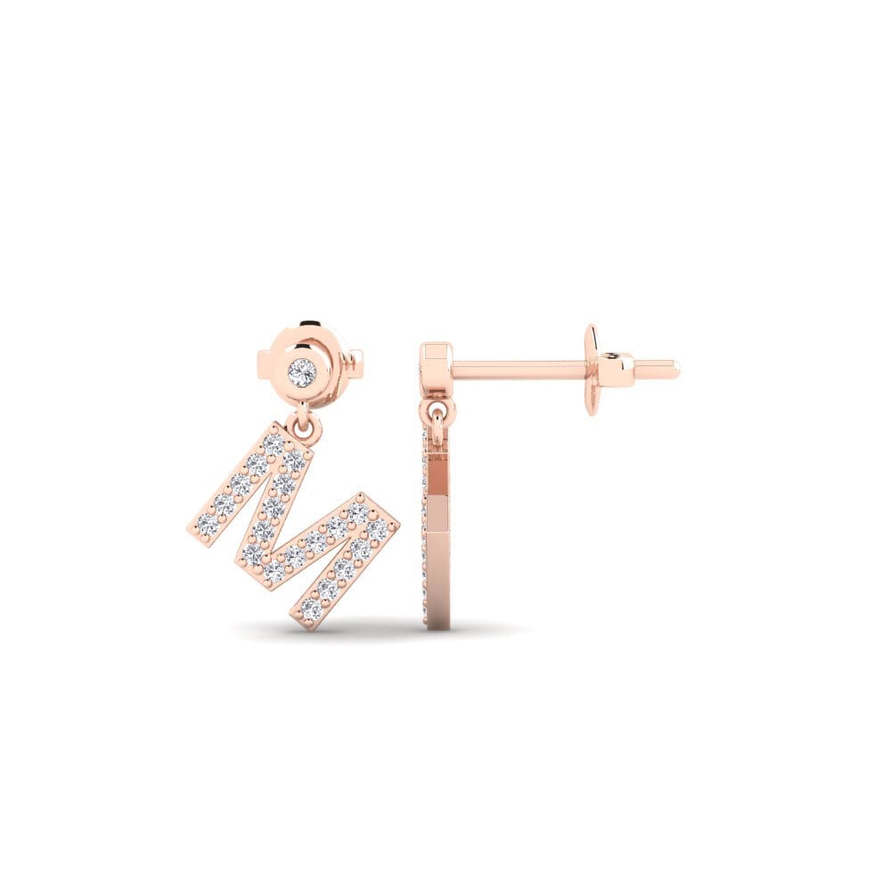 14ct Rose Gold Women's Earring Jasorat - M
