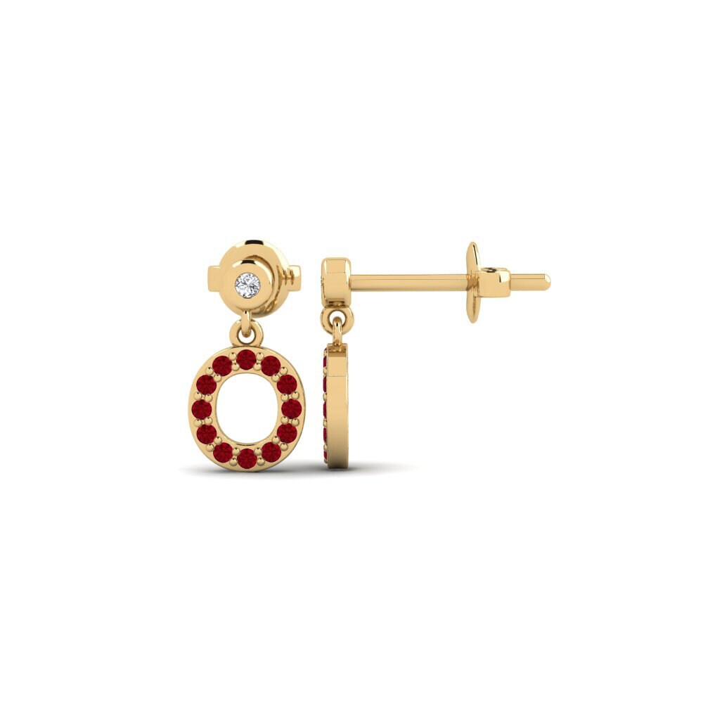 Red Zirconia Women's Earring Jasorat - O