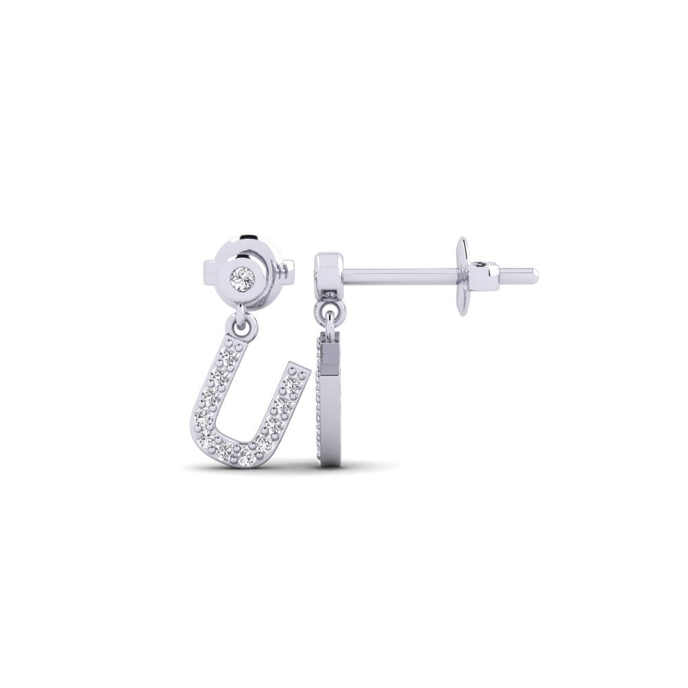 18ct White Gold Women's Earring Jasorat - U