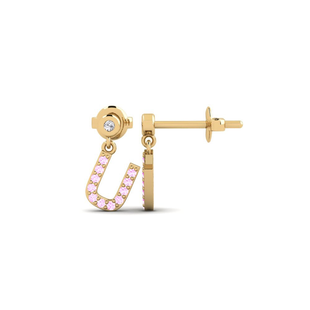 Pink Sapphire Women's Earring Jasorat - U