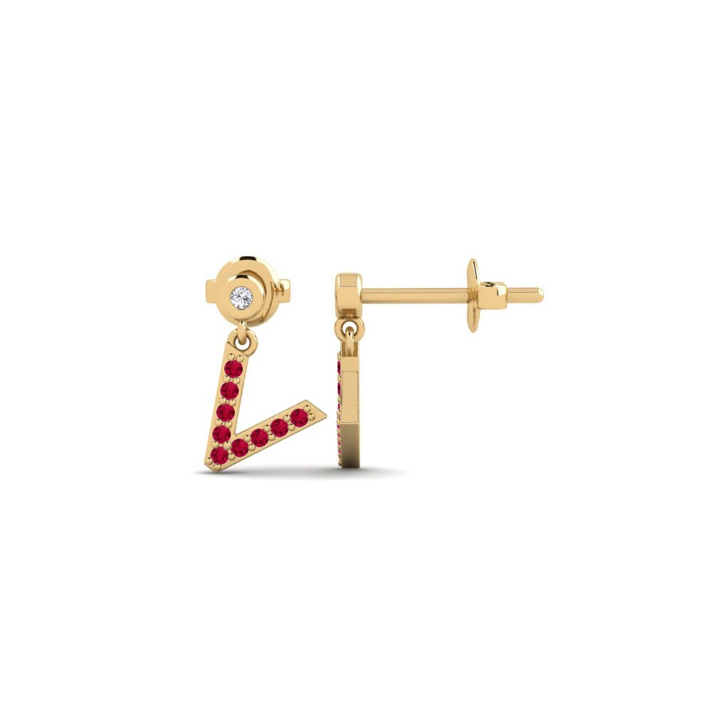 Ruby Women's Earring Jasorat - V