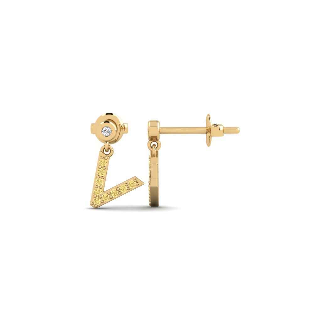 Yellow Diamond Women's Earring Jasorat - V