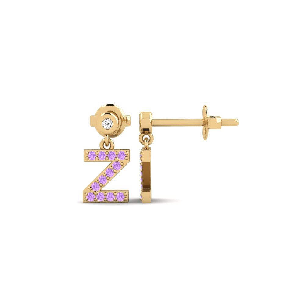 Amethyst Women's Earring Jasorat - Z