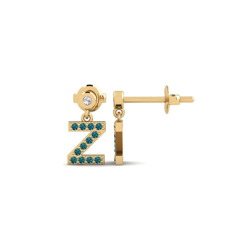 Blue Diamond Women's Earring Jasorat - Z
