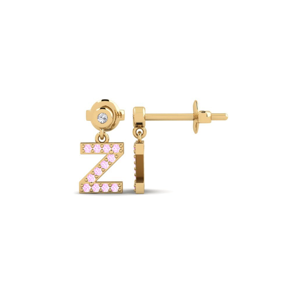 Pink Sapphire Women's Earring Jasorat - Z