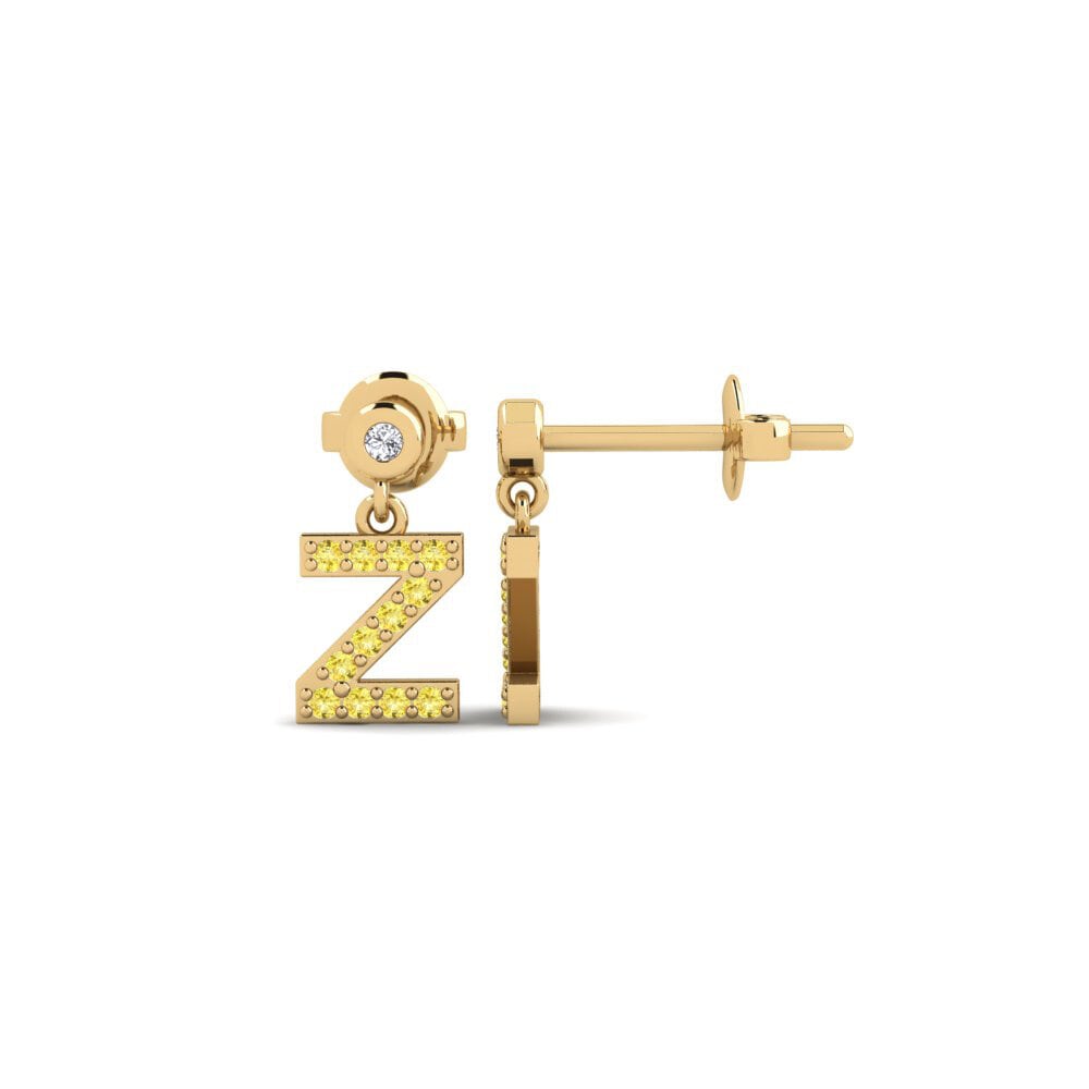 Yellow Sapphire Women's Earring Jasorat - Z
