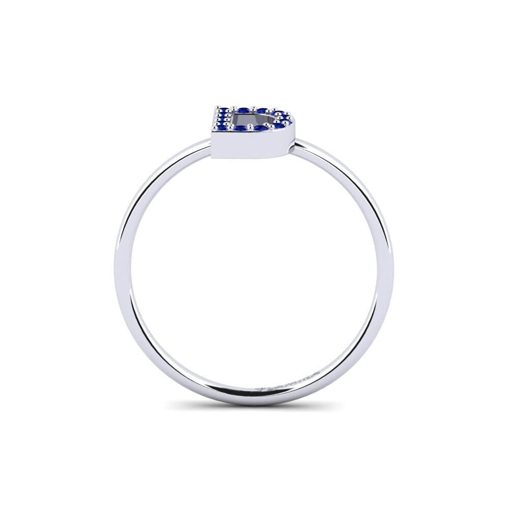 Palladium 950 Saphir Ring Kalns - D