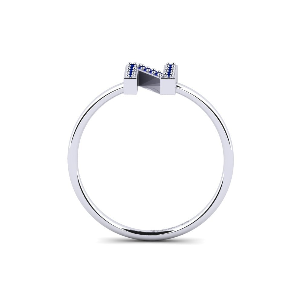 Palladium 950 Saphir Ring Kalns - N