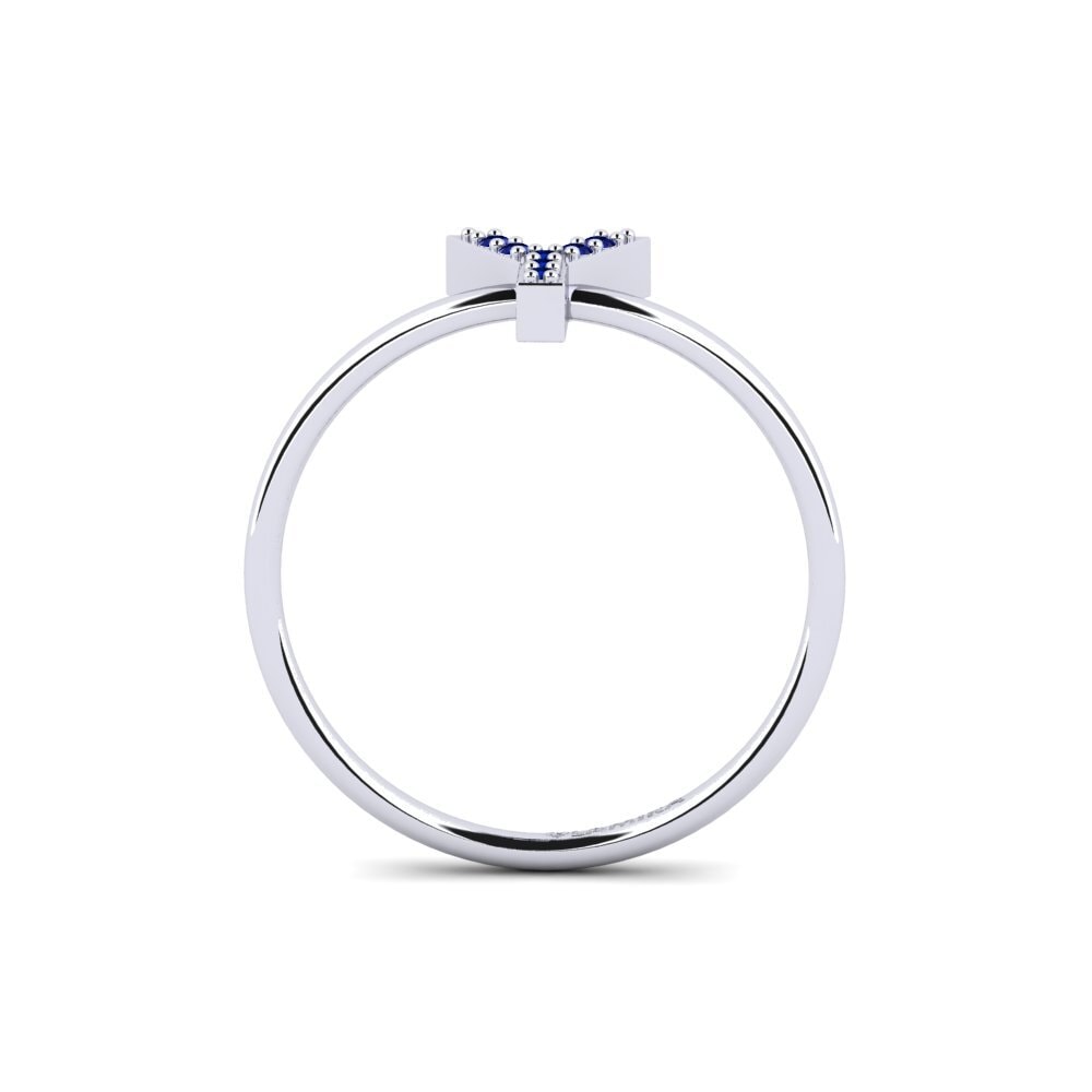 Palladium 950 Saphir Ring Kalns - Y