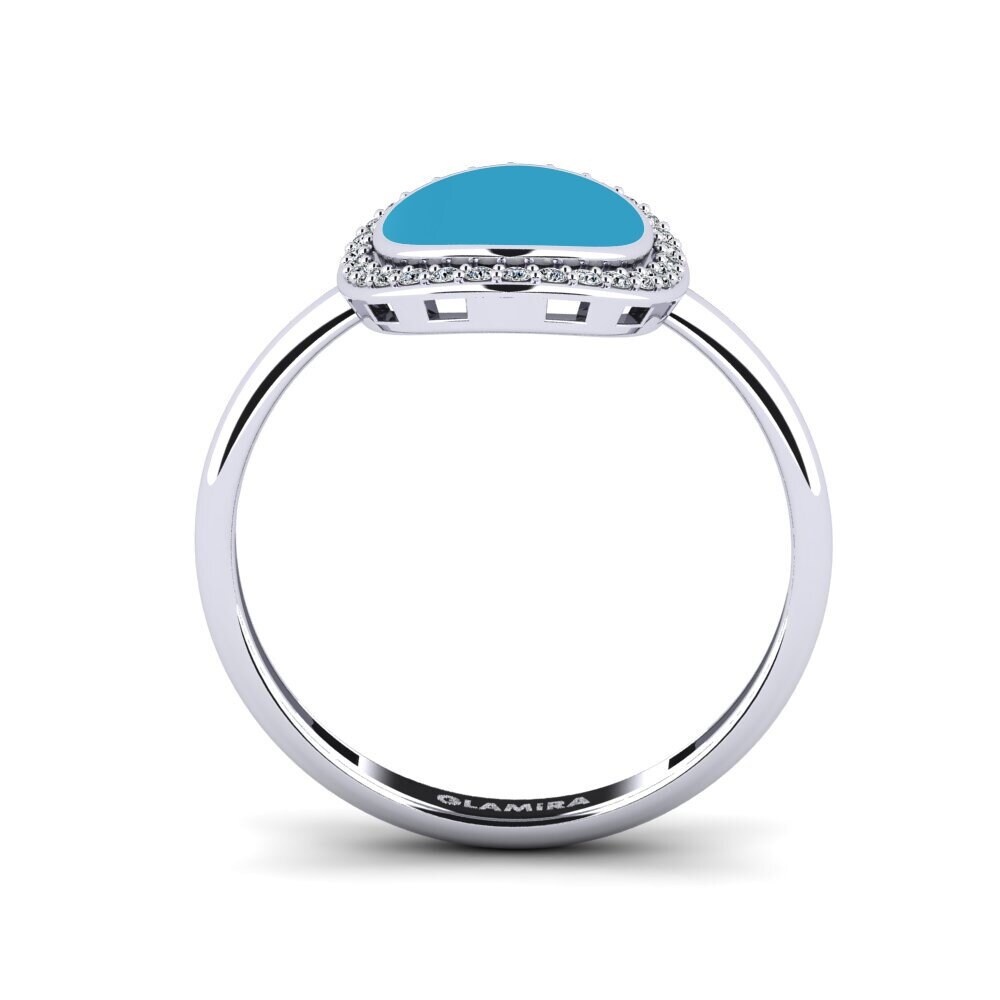 White Silver Ring Waldglas