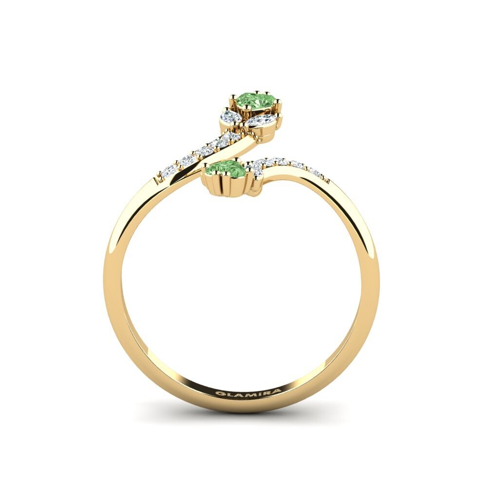 Diamante Verde Anillo Yedf