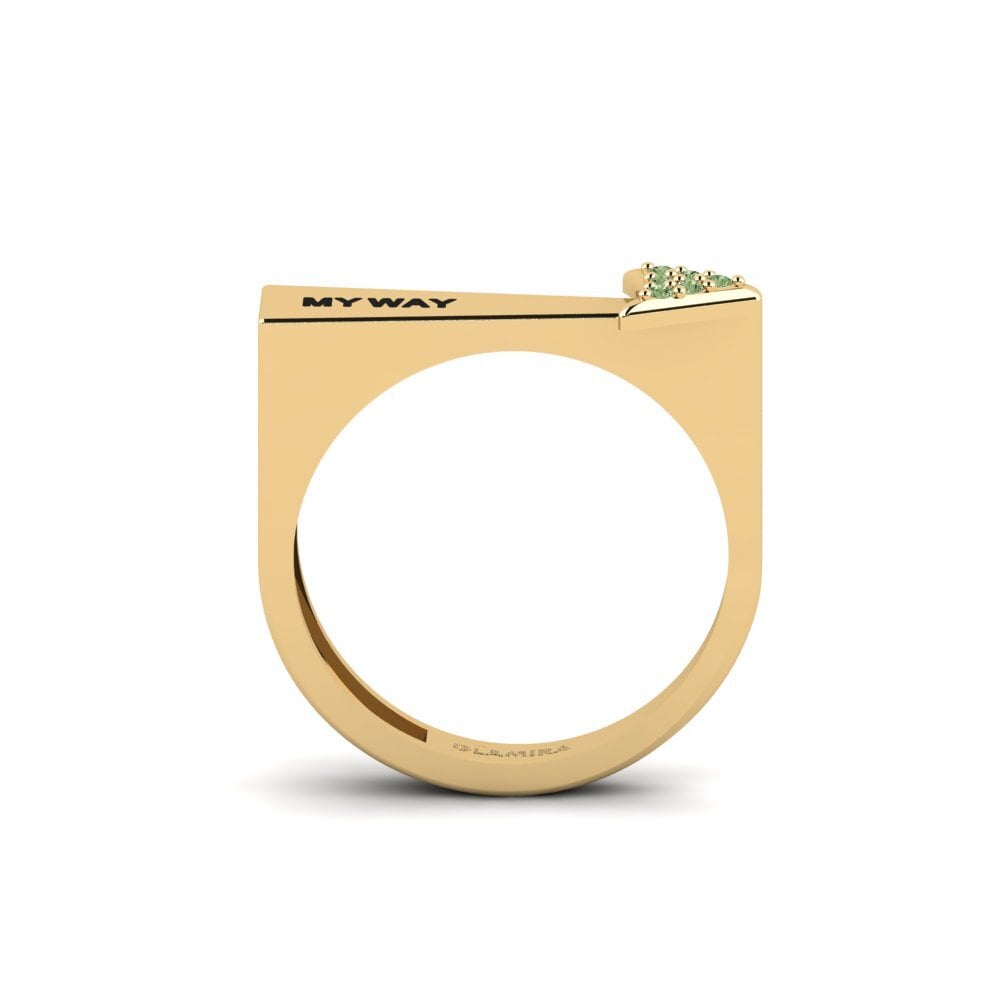 Diamante Verde Anel Affermazione