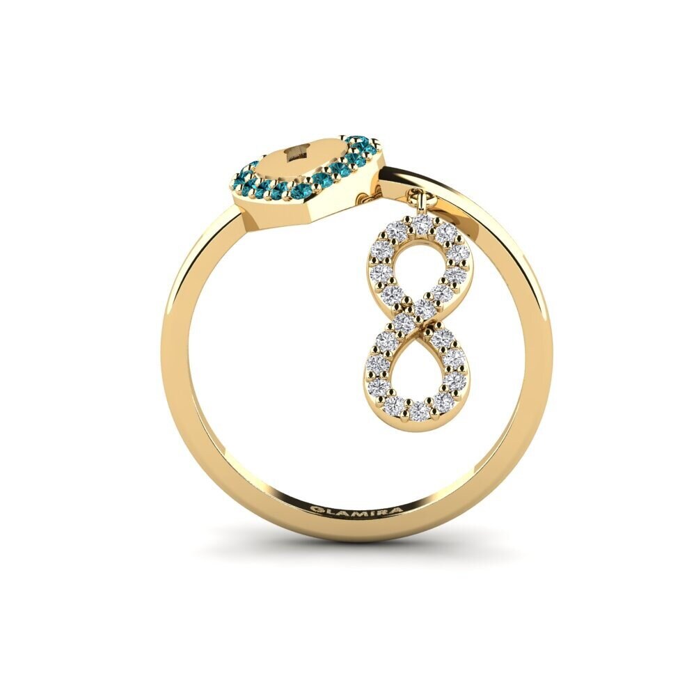 Blauer Diamant Ring Amikeco