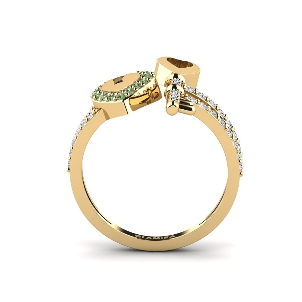 Diamante Verde Anel Amintire