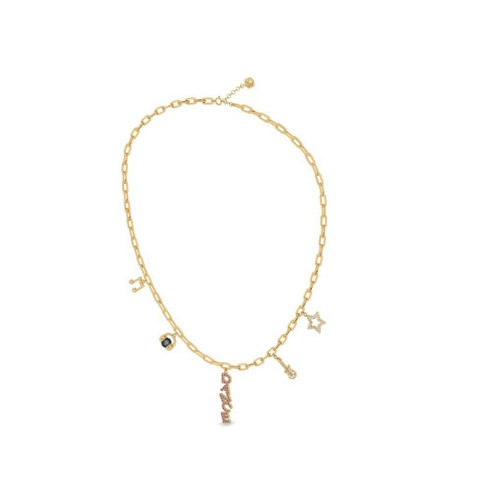 Rhodoliet Granaat Paperclip Ketting Ariya