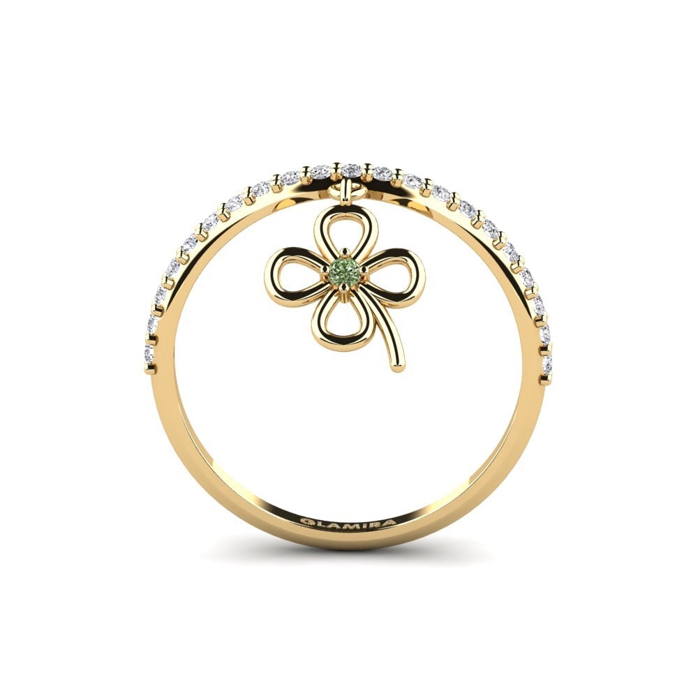Diamante Verde Anel Babilylon