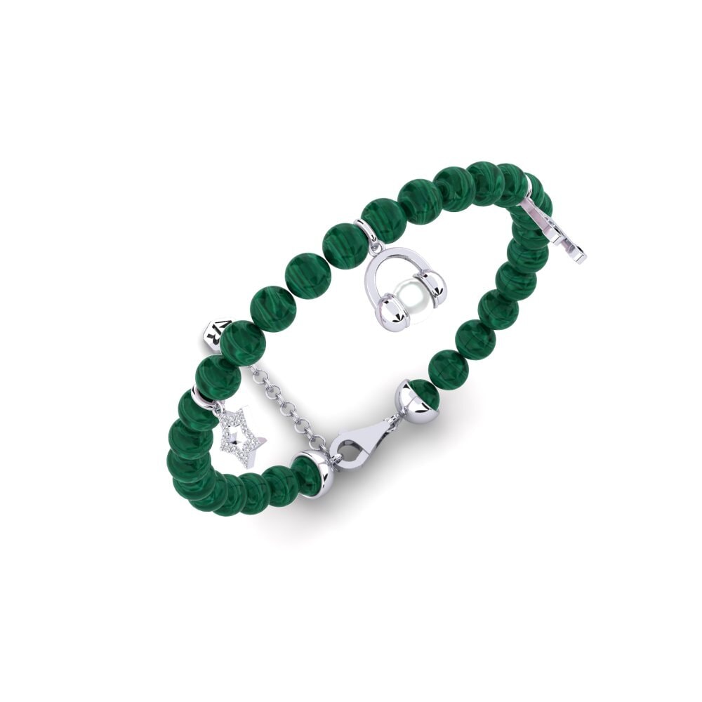 950 Platinum Black Diamond Women's Bracelet Essanyu