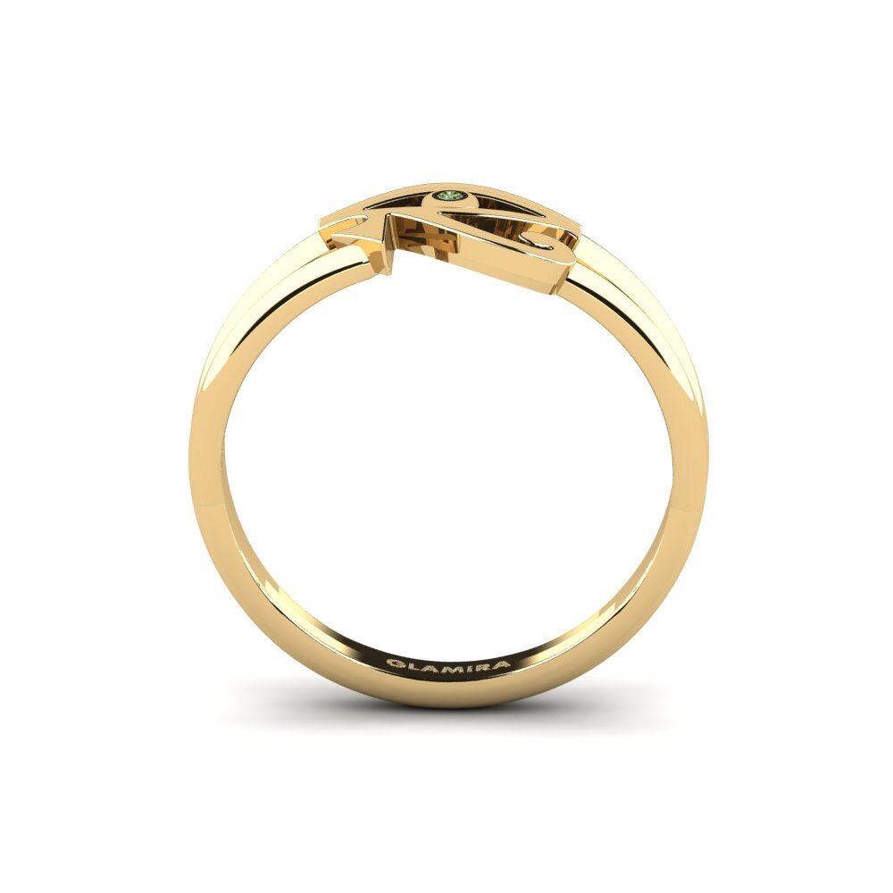 Diamante Verde Anel Glasgow