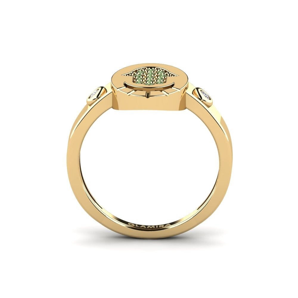 Diamante Verde Anel Hualqui