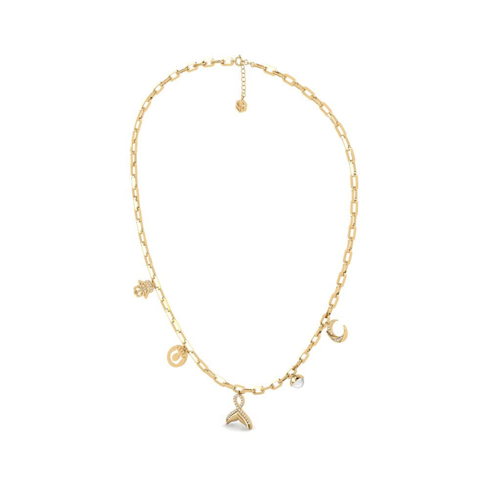 Moissanite Collier trombones Metinai