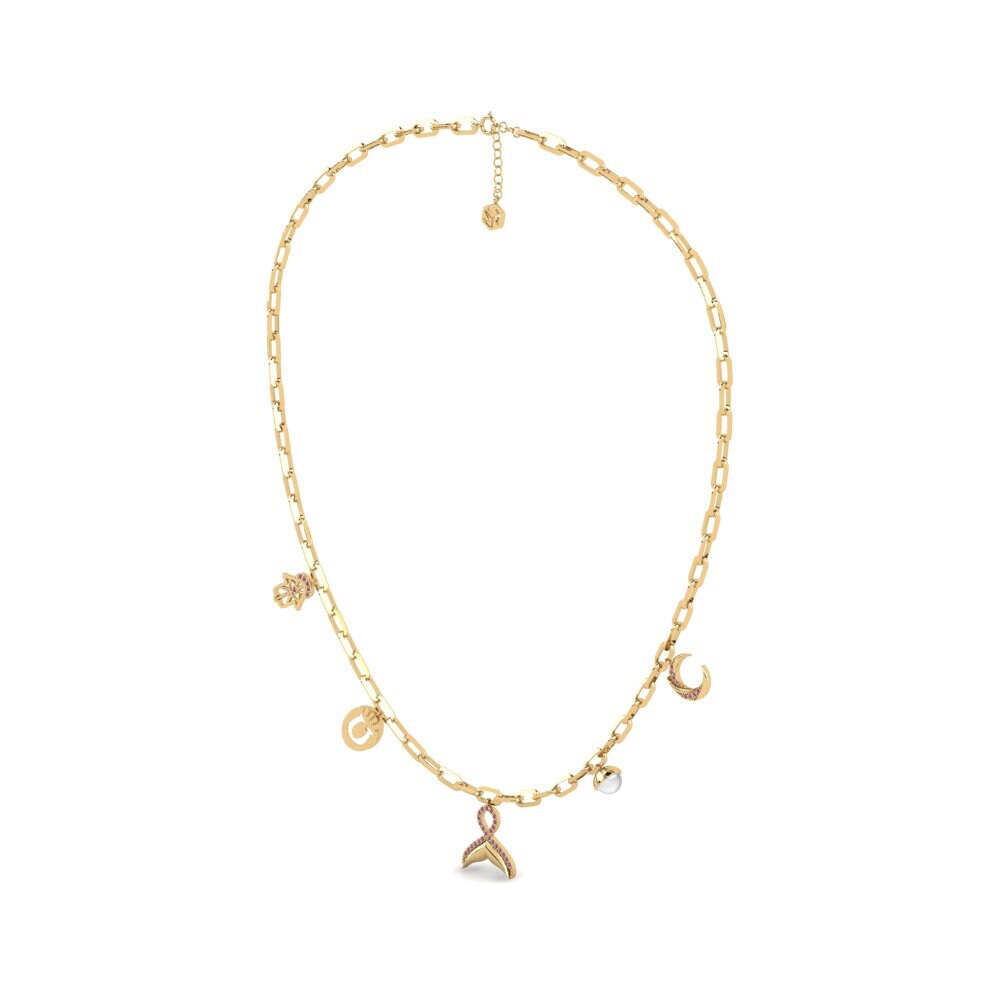 Rhodoliet Granaat Paperclip Ketting Metinai