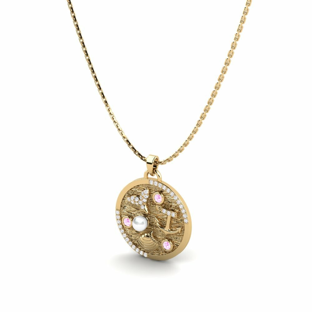 Saphir Rose Pendentif pour femme Tajny