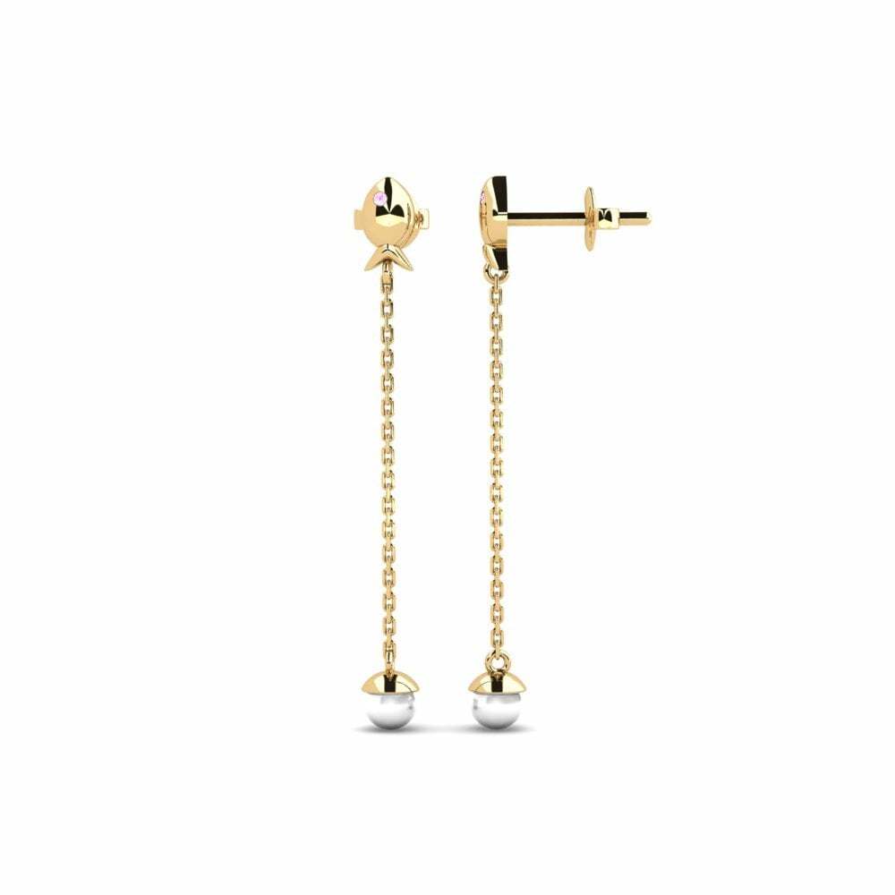 Saphir Rose Boucle d'oreille femme Menestys - A