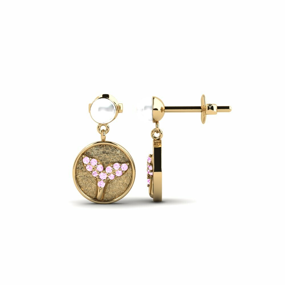 Saphir Rose Boucle d'oreille femme Menestys - B