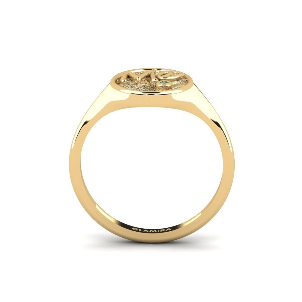 Diamante Verde Anel Positivo