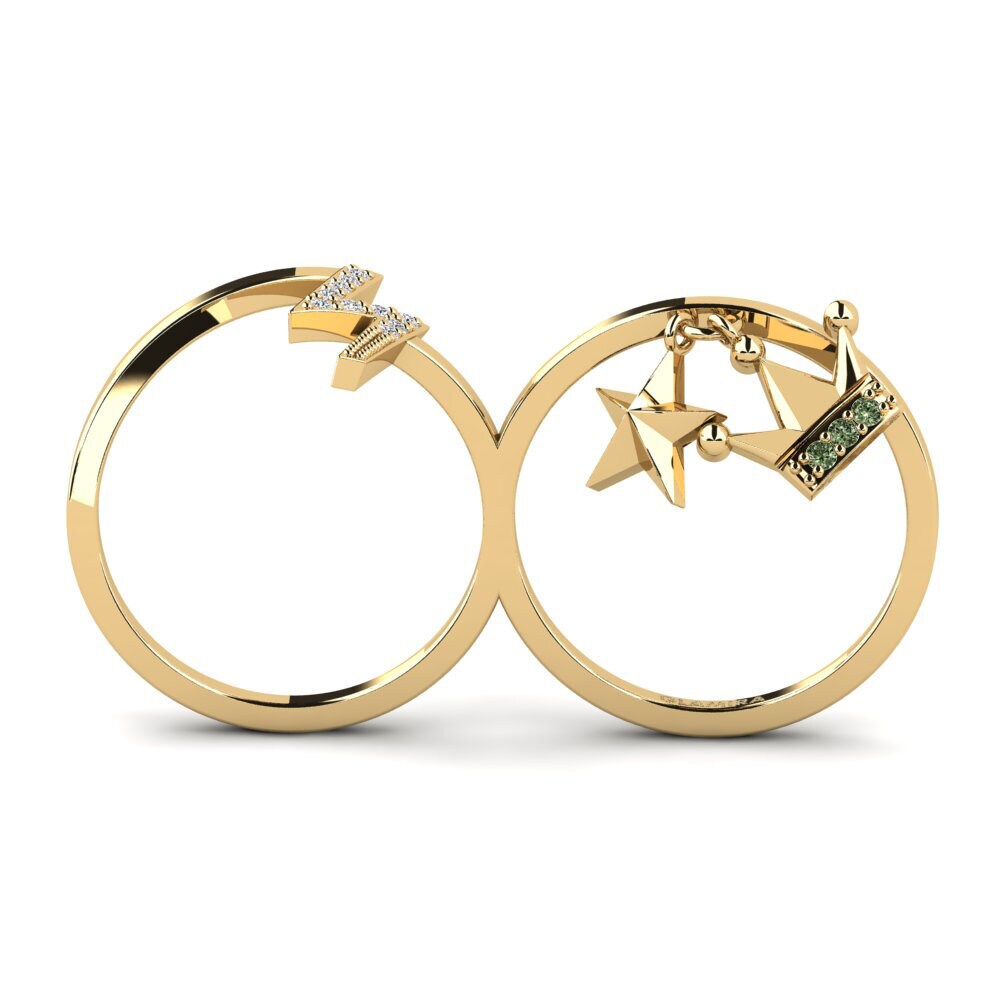 Diamante Verde Anel Powodzy