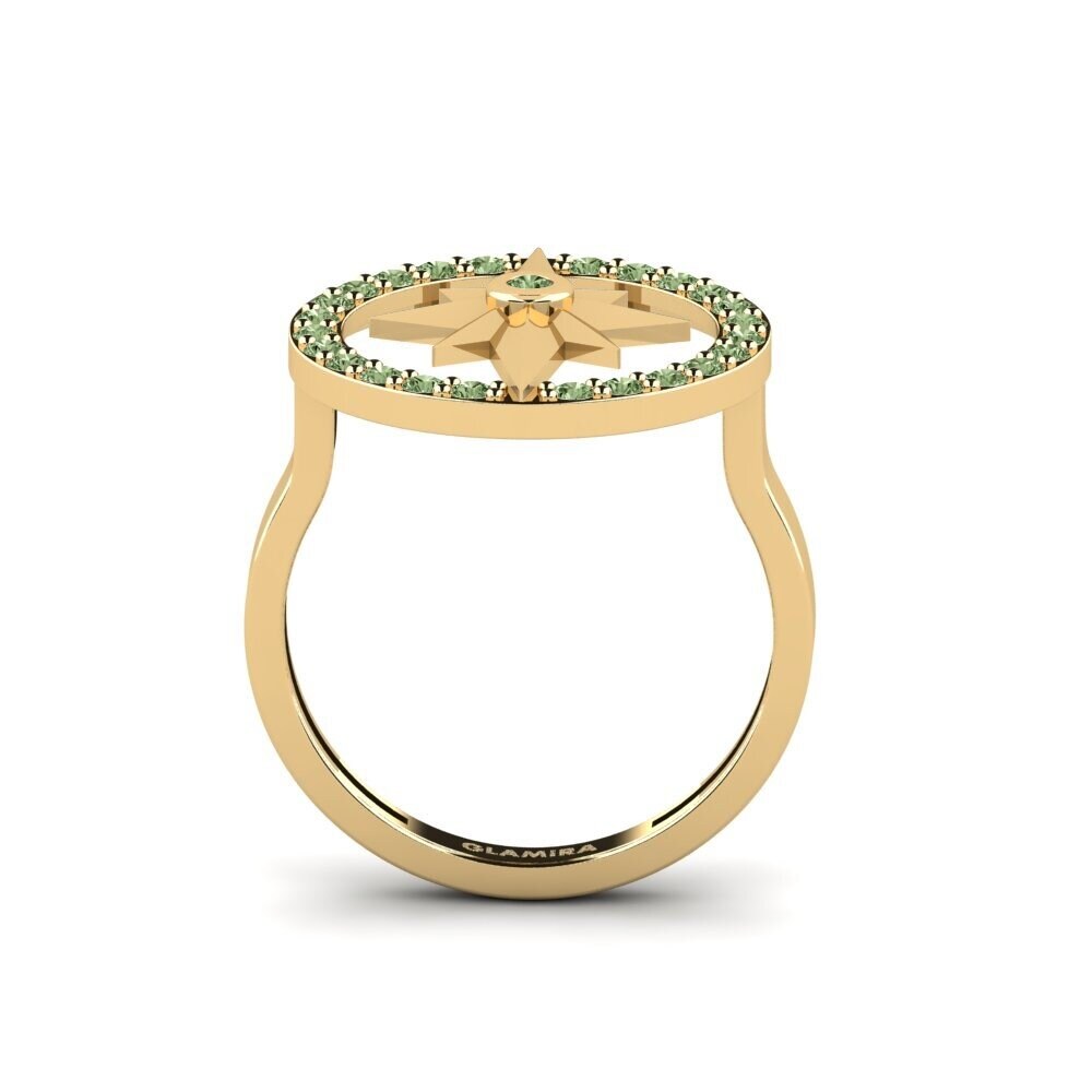 Diamante Verde Anel Riuscita
