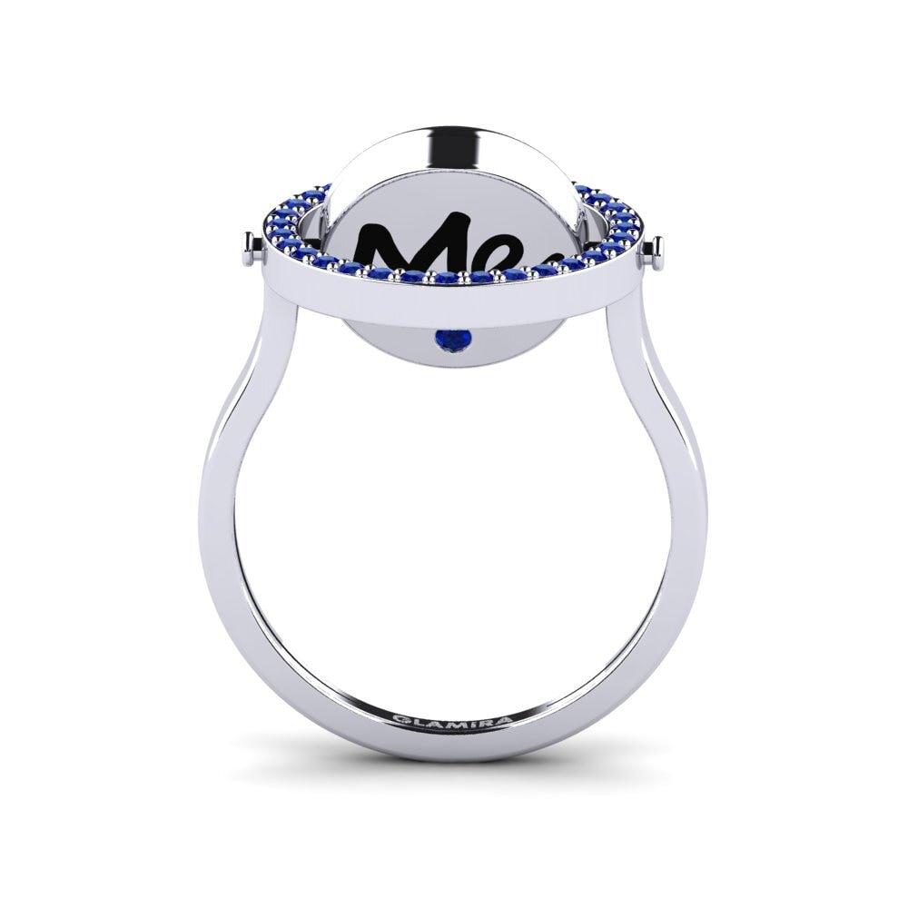 Palladium 950 Saphir Ring Segredos