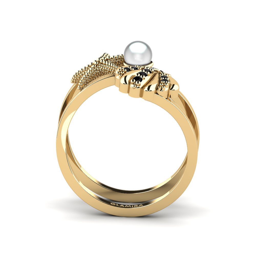Onyx Noir Bague Vinatta