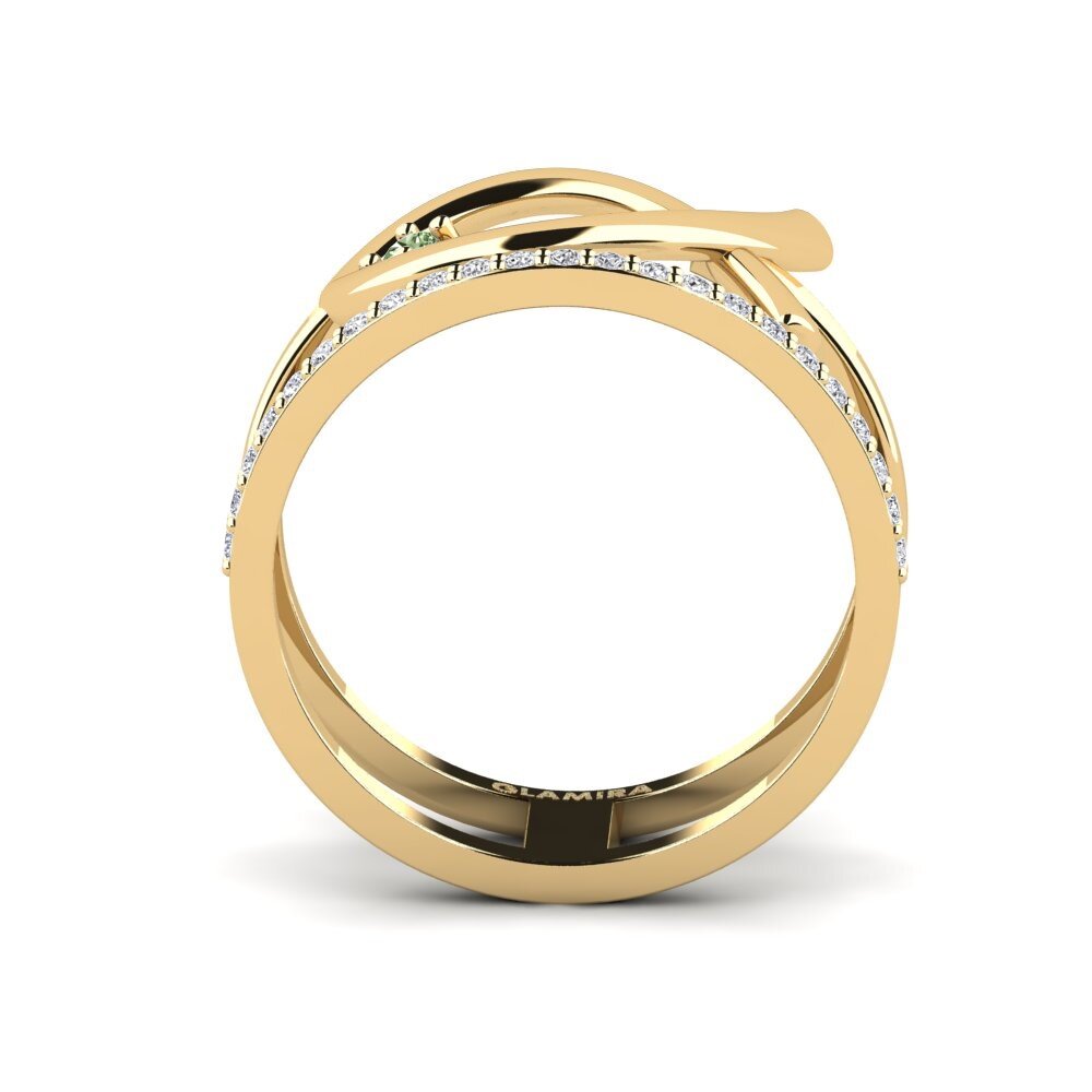 Diamante Verde Anel Arsemia
