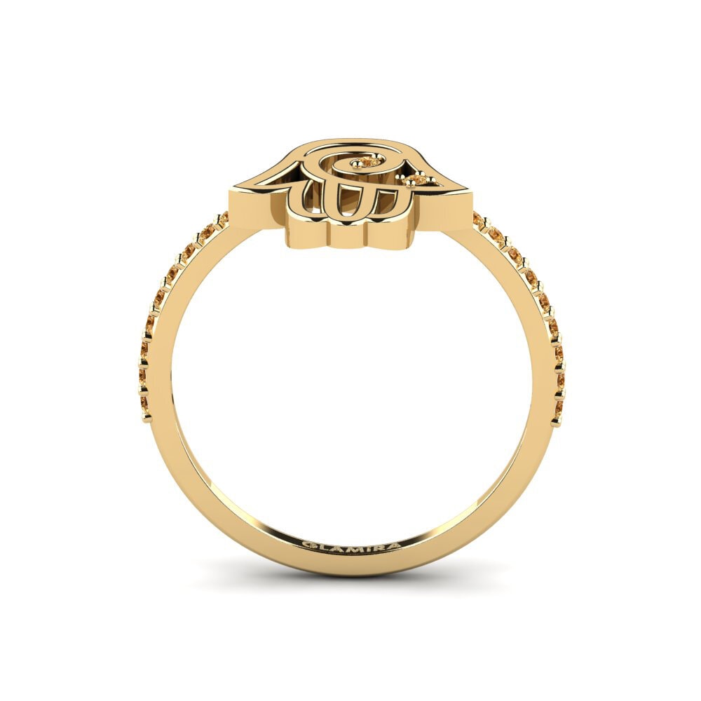 Diamante café Anillo Piess