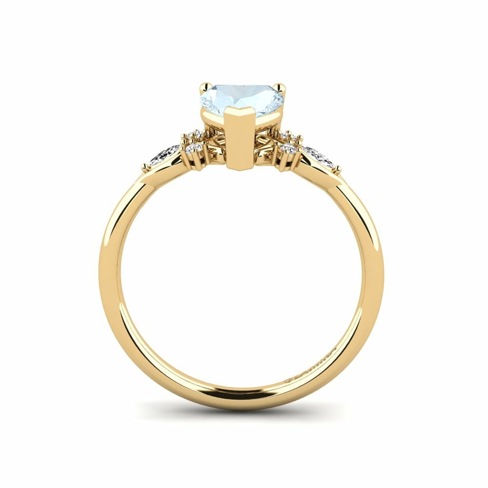 Aquamarine Engagement Ring Gisu - Heart