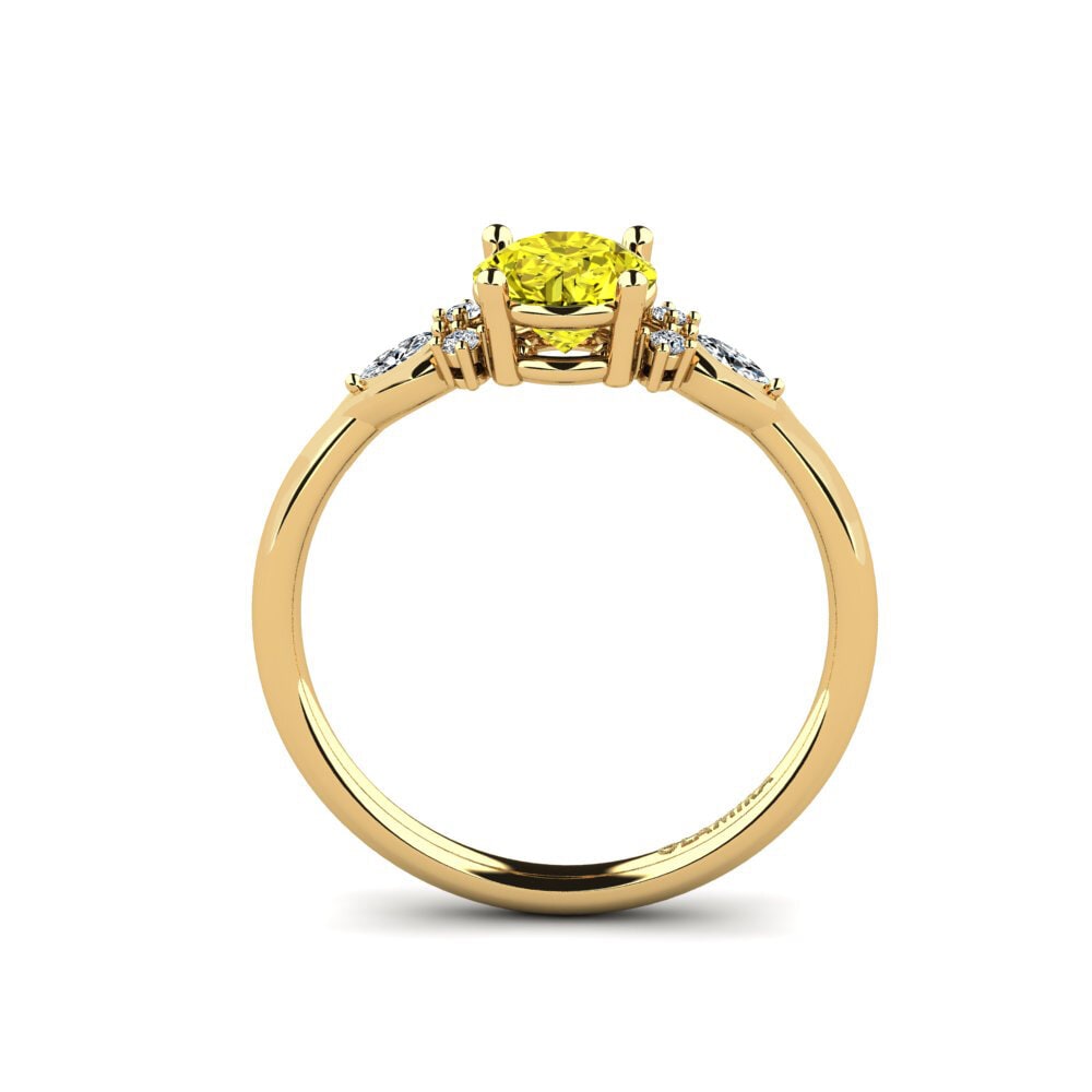 Yellow Diamond Engagement Ring Gisu - Round