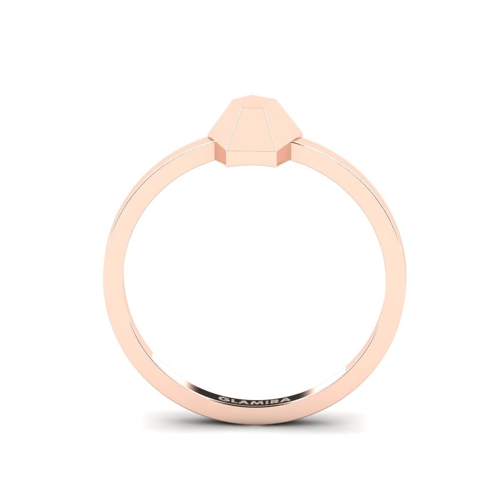 14k Oro Rosa Anillo Polonium