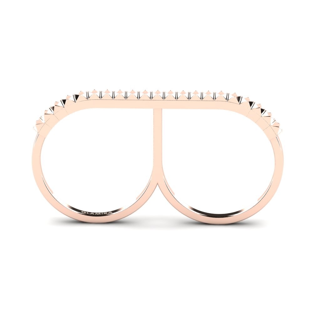 14k Oro Rosa Anillo Geeska