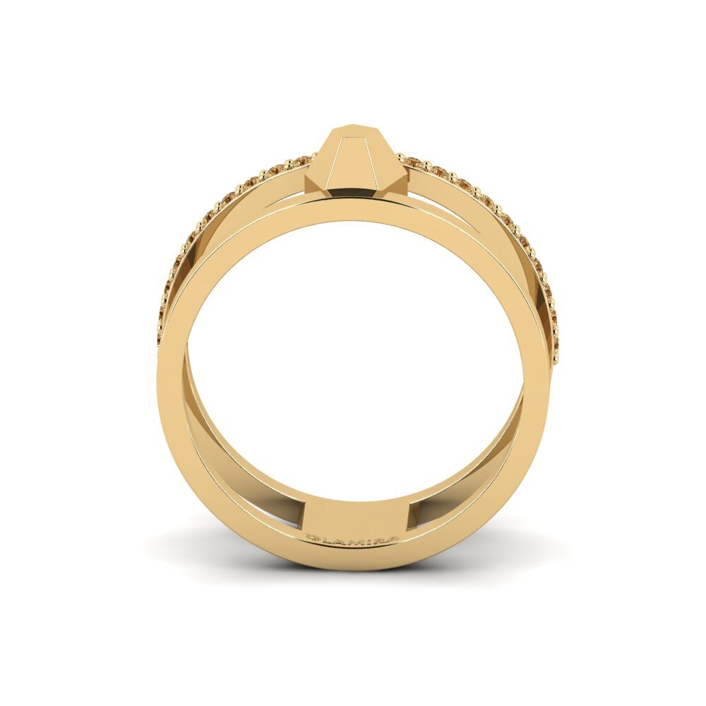 Diamante Castanho Anel Thalwil