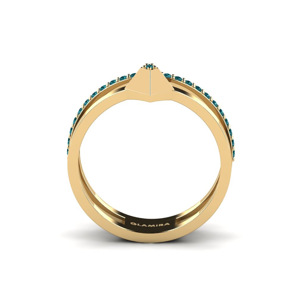 Diamante Azul Anel Trito