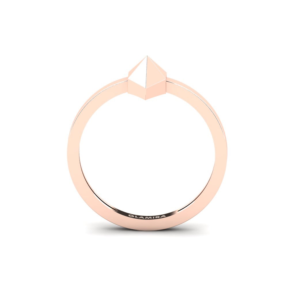 14k Oro Rosa Anillo Jiulong
