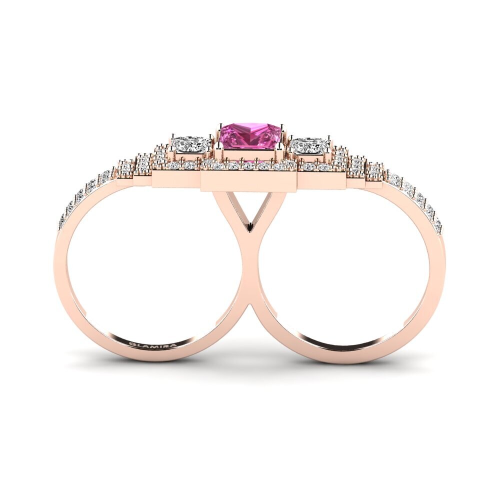 14ct Rose Gold Pink Topaz Ring Aliran
