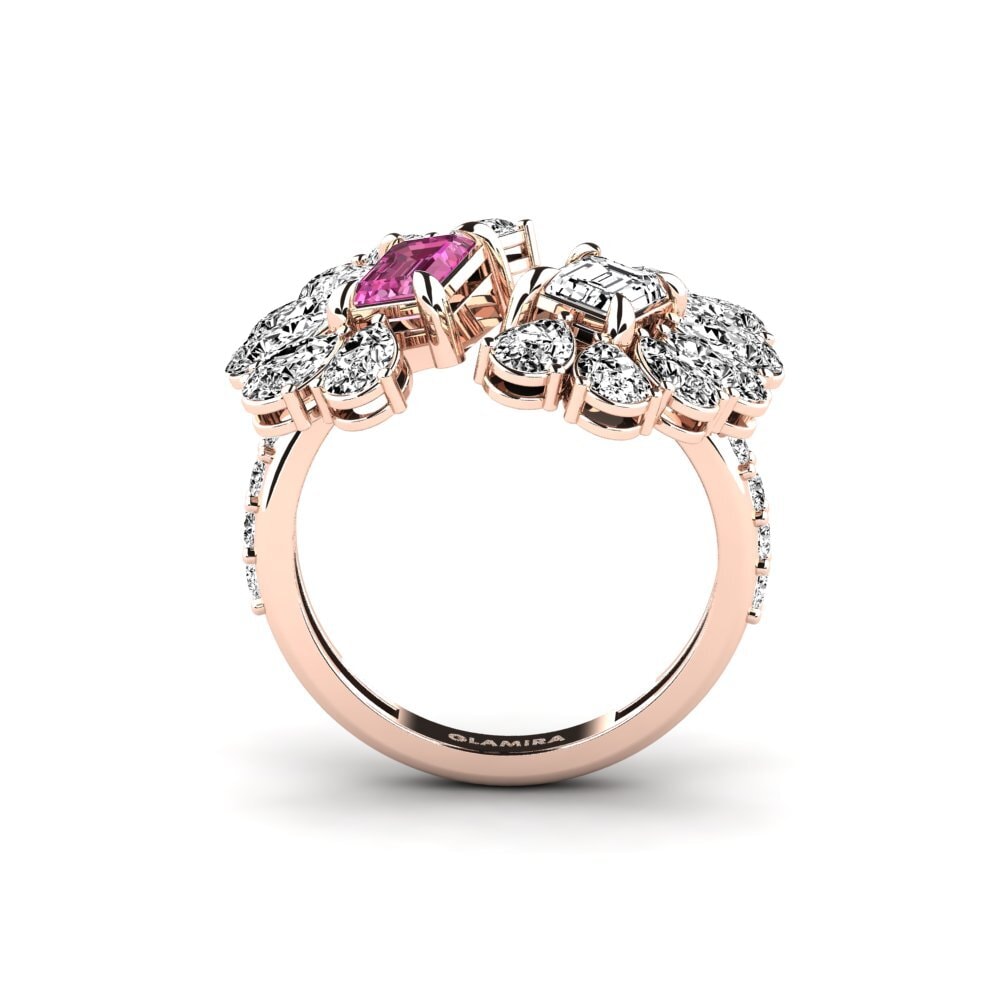 14ct Rose Gold Pink Topaz Ring Ambaliya