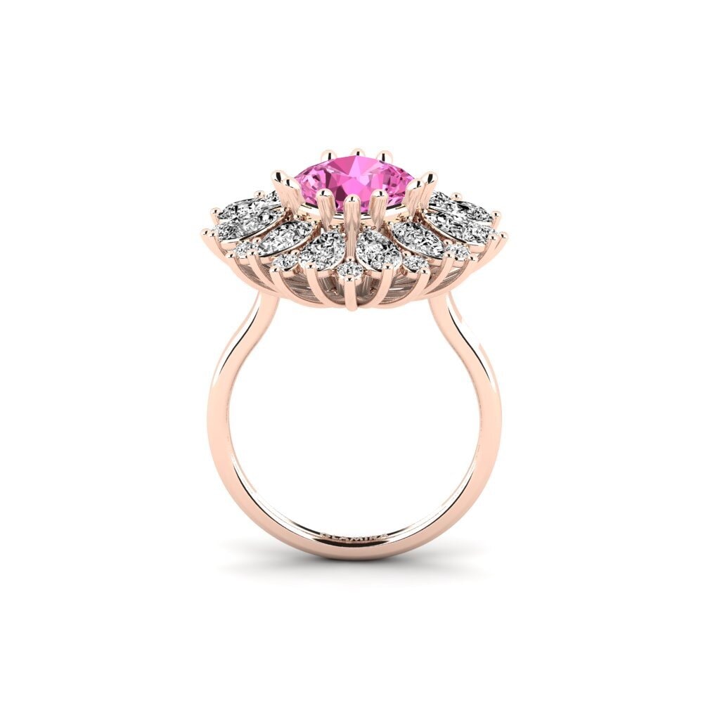 14ct Rose Gold Pink Topaz Ring Calaustral
