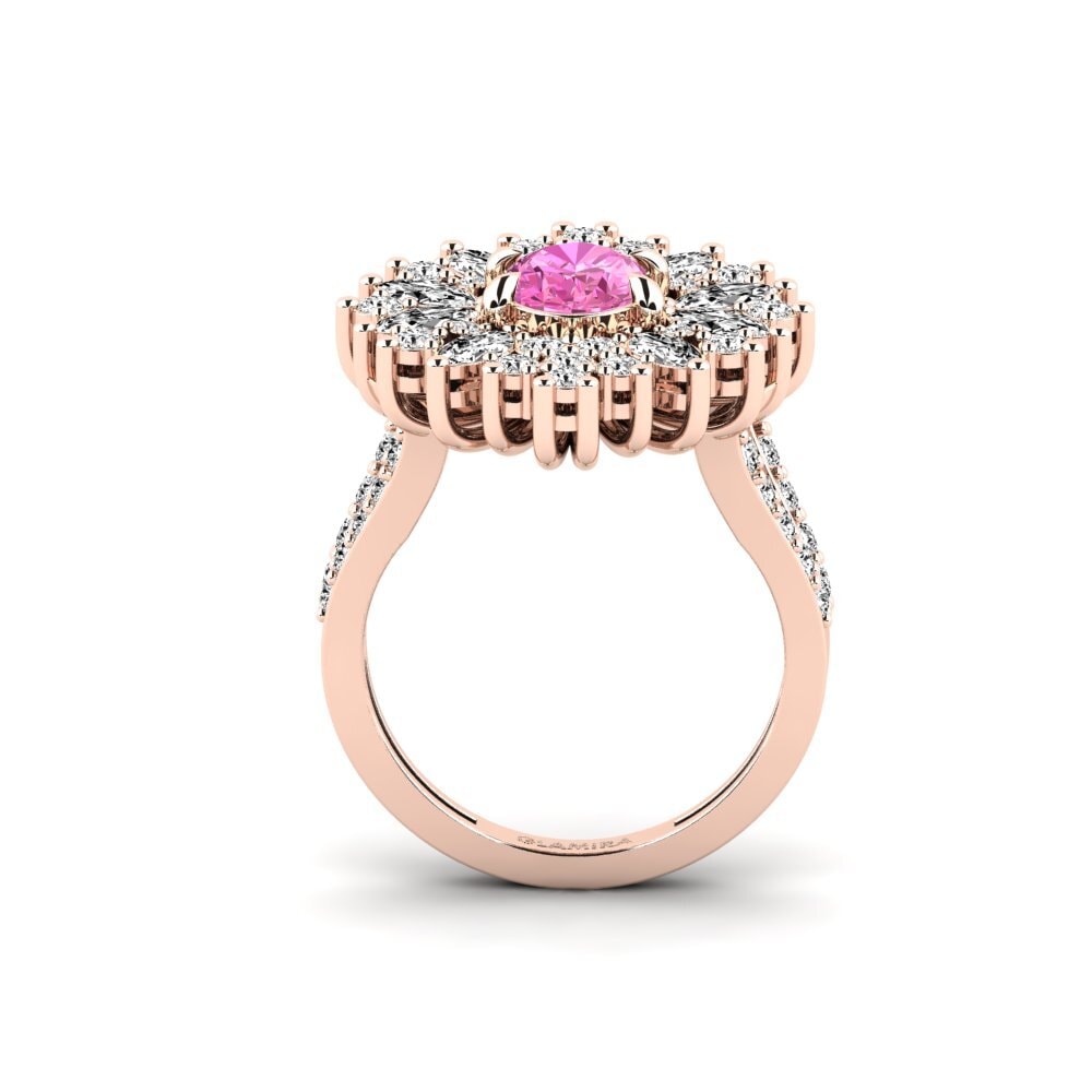 14ct Rose Gold Pink Topaz Ring Chispear