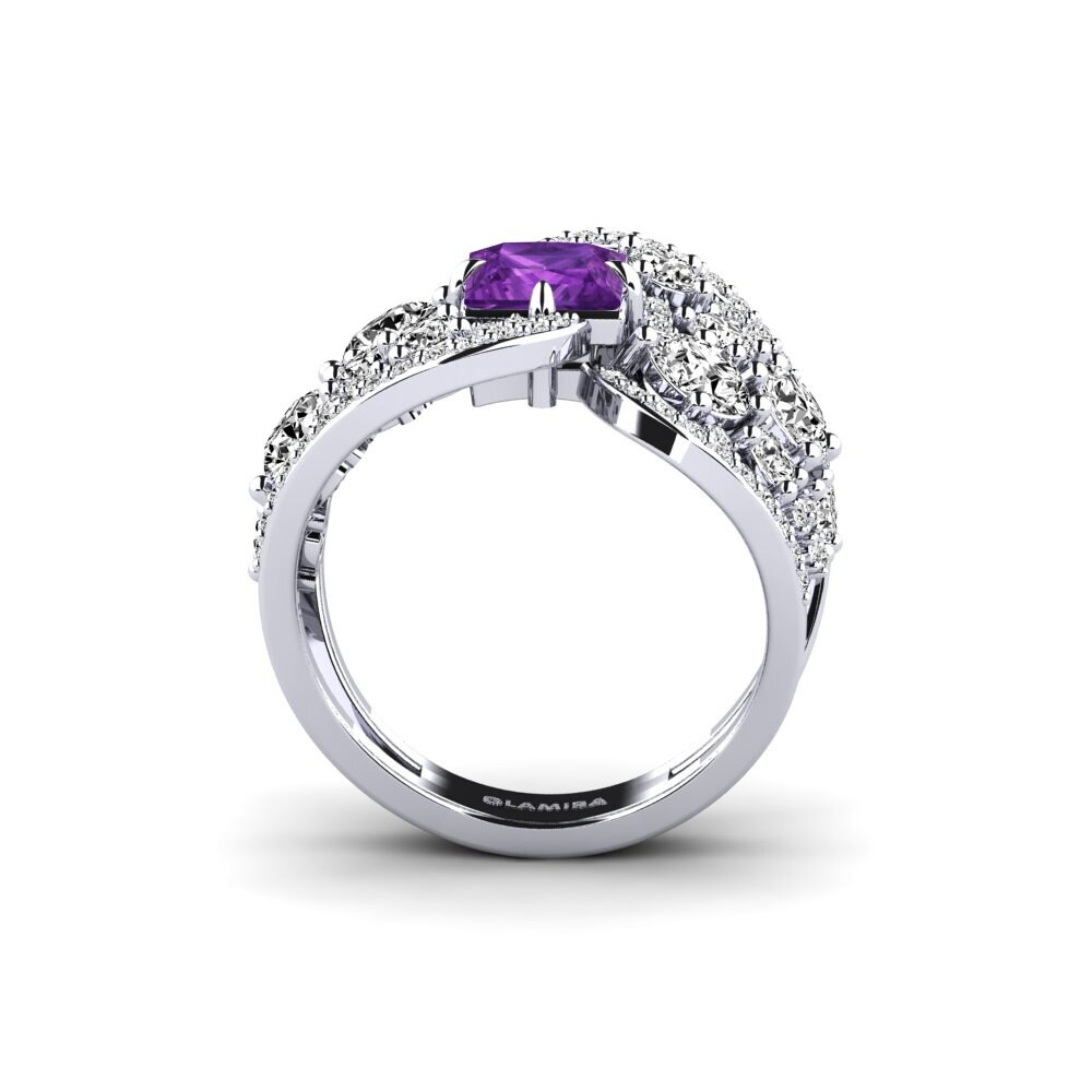 Amatista Anillo Fluir